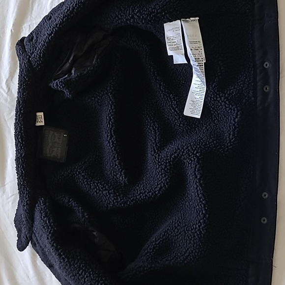 Levi's Original Black on Black Sherpa-Lined Classic Denim Trucker Jacket Size S - Picture 11 of 16